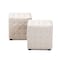 Baxton Studio Elladio Beige Upholstered Tufted Cube Ottoman, PK2 156-9296 - alternate 2